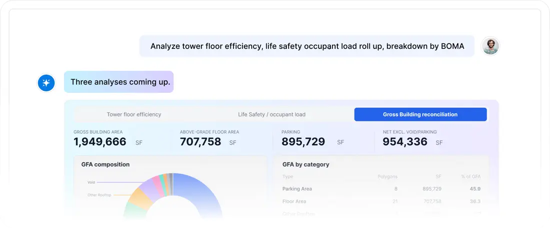 Speckle Intelligence AI chat interface analyzing model data
