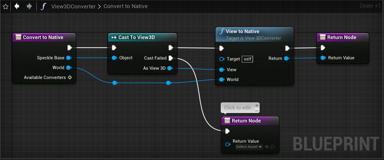 Screenshot of Convert To Native blueprint function