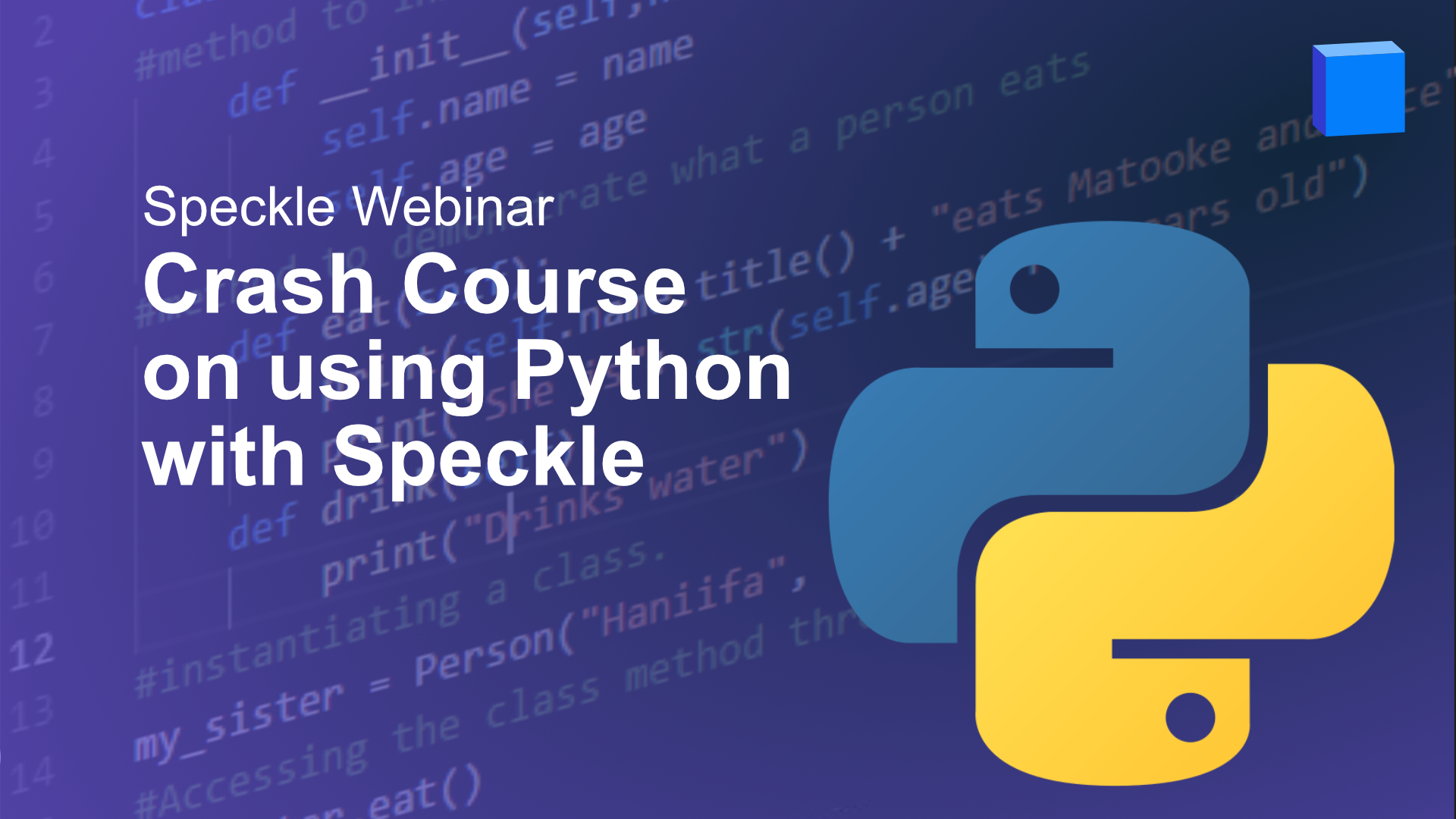 Crash Course on using Python with Speckle
