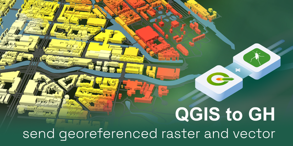 QGIS to Grasshopper data flow: support design model with georeferenced dataset